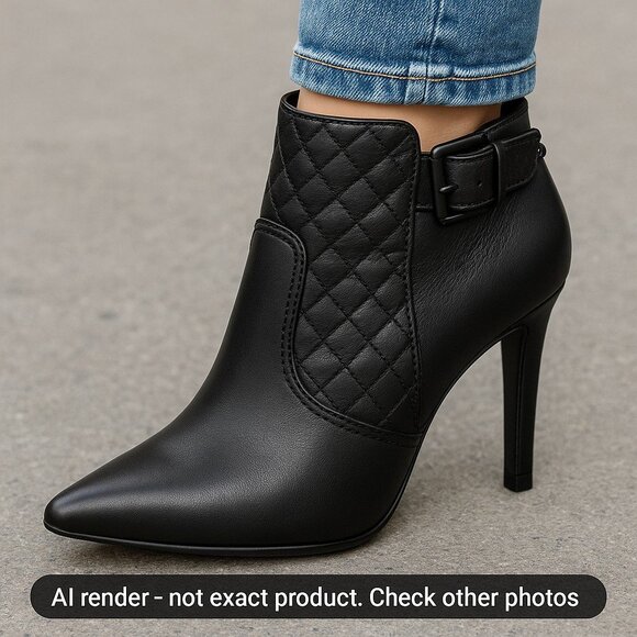 Tory Burch Black Orchard Quilted Bootie | 3.5” Heel | Size 8.5 - Picture 6 of 14